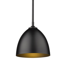 Golden Canada 6956-S BLK-BLK - Yep by Golden Lighting Zoey 1-light 9in Pendant in Matte Black